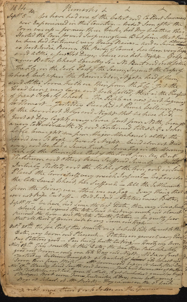 Diary of Rev Frederick Dibblee